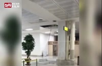 ریزش سقف فرودگاه مهرآباد تهران بر اثر باران