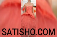 50 مدل لباس مجلسی مرجانی رنگ سال 2019 - لباس مجلسی بلند رنگ مرجانی