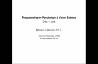 004 Programming for Psychology &amp; Vision Science - Data: Lists