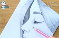 فیلم آموزش نقاشی یک دختر غمگین
